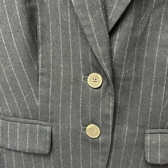 BANANA REPUBLIC Navy blue striped wool jacket rn 54023 stretch size 0 - Picture 3 of 12